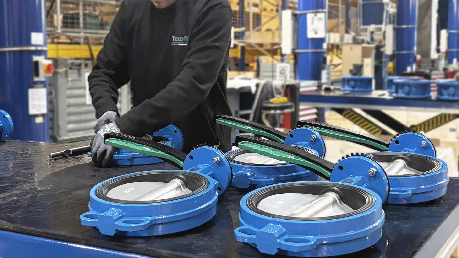TECOFI butterfly valves at the manufacturing plant